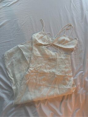 Zara white Satin dress